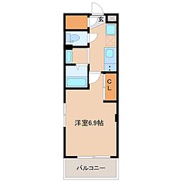 Luxe塚口 1Kの間取図画像
