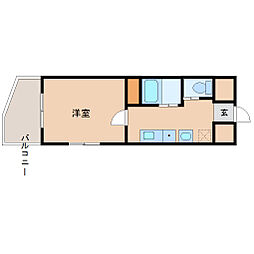 Cozyセイケン参番館 1Kの間取図画像