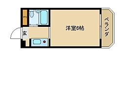 プリエール名神尼崎 ワンルームの間取図画像
