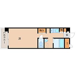 ロジュマンヴェールA棟 ワンルームの間取図画像