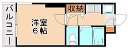 ジュエルアプリコ 1Kの間取図画像