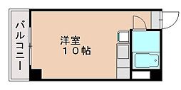 東峰マンション福岡県庁前 1Kの間取図画像