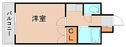 キャンパスシティ箱崎 1Kの間取図画像