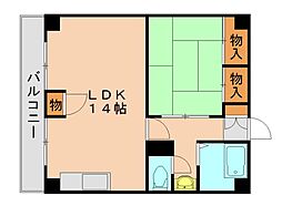 東福岡ビル 1LDKの間取図画像