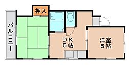 マンリーポロネーズ 2DKの間取図画像