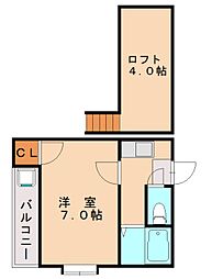 ビ・グラッドハウス 1Kの間取図画像