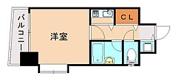 ドミ・エスポワール箱崎6 1Kの間取図画像