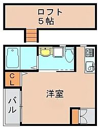 Lea吉塚 ワンルームの間取図画像