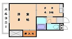 サンシャイン田代 1DKの間取図画像