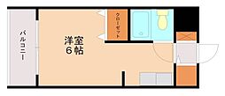 メゾン・ド・香椎参道 ワンルームの間取図画像