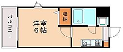 メゾン・ド・ブルーテ 1Kの間取図画像