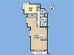 コーポウィンドミル 1LDKの間取図画像