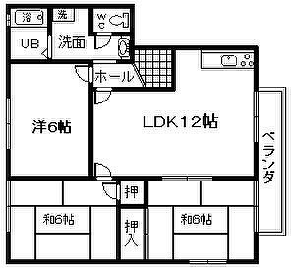 フレグランス久米田　Ｂ棟 ｜大阪府岸和田市岡山町(賃貸アパート3LDK・1階・62.87㎡)の写真 その2