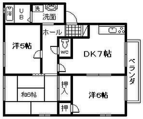 大阪府貝塚市澤(賃貸アパート3DK・1階・54.81㎡)の写真 その2