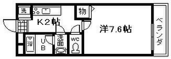 レボントゥリはせで　1番館 ｜大阪府貝塚市久保(賃貸アパート1K・1階・24.00㎡)の写真 その2