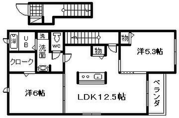 大阪府岸和田市額原町(賃貸アパート2LDK・2階・57.32㎡)の写真 その2
