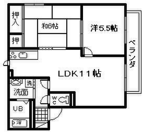 浅井ハイツ　Ｂ棟 ｜大阪府岸和田市今木町(賃貸アパート2LDK・2階・50.07㎡)の写真 その2