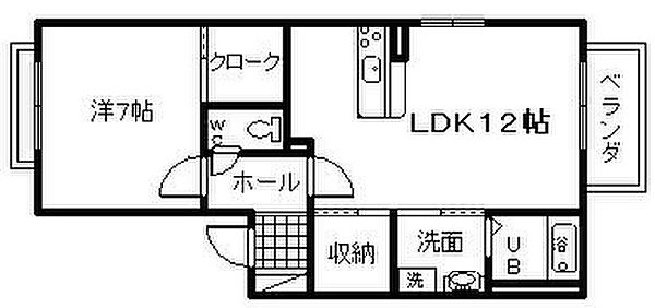 大阪府岸和田市小松里町(賃貸アパート1LDK・2階・44.72㎡)の写真 その2