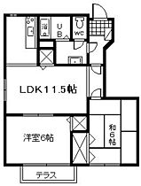 ビバリーヒルズ　1番館 102 ｜ 大阪府岸和田市下池田町1丁目（賃貸アパート2LDK・1階・51.79㎡） その2