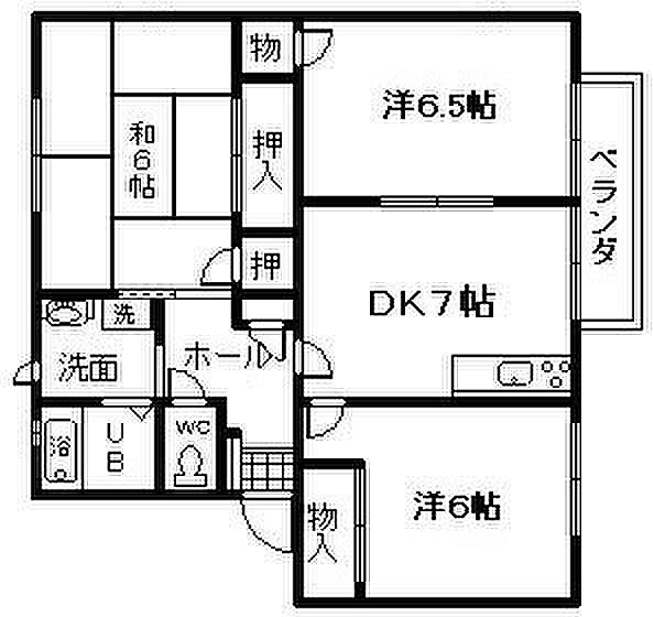 大阪府岸和田市池尻町(賃貸アパート3DK・2階・62.87㎡)の写真 その2