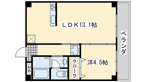 大阪府泉佐野市市場西2丁目(賃貸マンション1LDK・3階・38.88㎡)の写真 その2