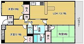 グレイスハイツ  ｜ 大阪府岸和田市上松町（賃貸マンション3LDK・5階・71.76㎡） その2