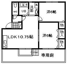 メゾン松ヶ丘  ｜ 大阪府岸和田市小松里町1091-2（賃貸アパート2LDK・1階・51.40㎡） その2