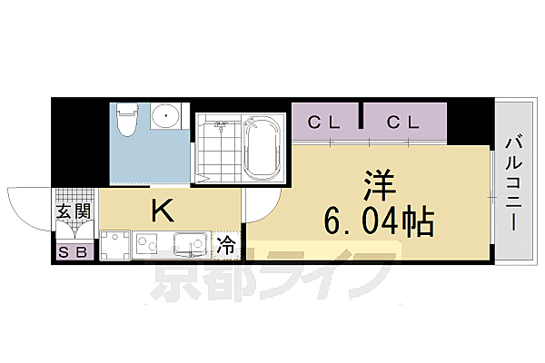 Ｍｅｒｃｕｒｉｏ　Ｋｉｏｔｏ 705｜京都府京都市南区東九条下殿田町(賃貸マンション1K・7階・21.50㎡)の写真 その2