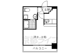 京都府京都市右京区西院乾町（賃貸マンション1R・6階・23.23㎡） その2