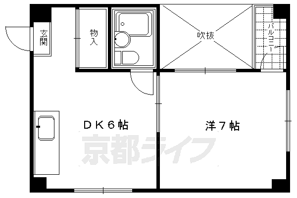 ヴェルデ・ヴォール 302｜京都府京都市下京区仏光寺通柳馬場西入ル東前町(賃貸マンション1R・3階・19.00㎡)の写真 その2