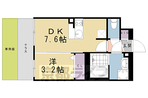 ファステート京都ステーションウォズ 114｜京都府京都市南区東九条北河原町(賃貸マンション1DK・1階・28.71㎡)の写真 その2