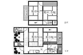 京都府京都市上京区猪熊通五辻下る藤木町（賃貸一戸建4DK・--・57.53㎡） その2