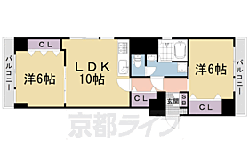 京都府京都市中京区西ノ京南円町（賃貸マンション2LDK・3階・57.02㎡） その2