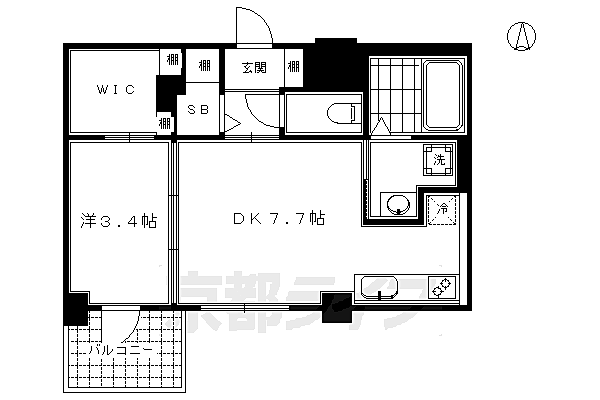 プリオーレ京都駅前 901｜京都府京都市南区西九条院町(賃貸マンション1DK・9階・30.33㎡)の写真 その2