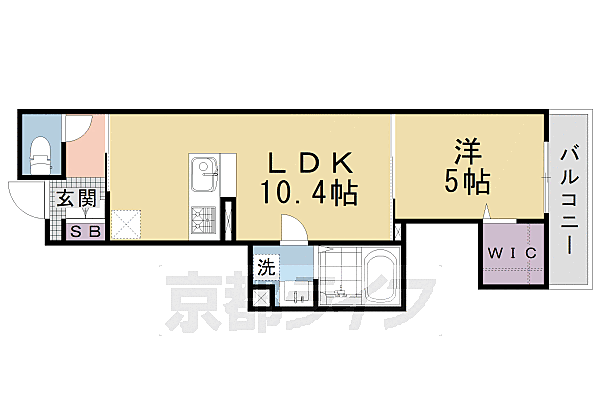 シャーメゾン西大路 402｜京都府京都市下京区西七条南衣田町(賃貸マンション1LDK・4階・39.00㎡)の写真 その2