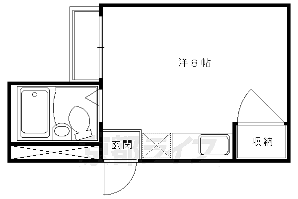 京都府京都市右京区西京極火打畑町(賃貸マンション1R・3階・19.34㎡)の写真 その2