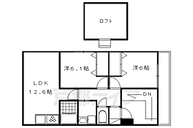 京都府京都市上京区衣棚通上立売上る裏風呂町（賃貸アパート2LDK・3階・63.56㎡） その2