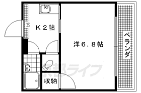 京都府京都市右京区西京極東衣手町（賃貸マンション1K・2階・24.60㎡） その2