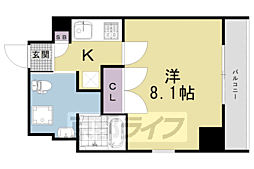 ザ・パークレジデンス京都駅前 301 3階1Kの間取り