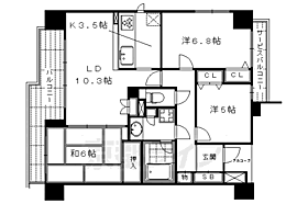 グランコート烏丸五条 501 ｜ 京都府京都市下京区東洞院通五条下る福島町（賃貸マンション3LDK・5階・72.67㎡） その2