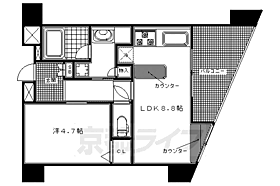 コンポーゼ河原町 602 ｜ 京都府京都市下京区六条通新町西入若宮町（賃貸マンション1LDK・6階・37.44㎡） その2