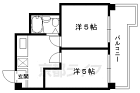 京都府京都市右京区西院六反田町（賃貸マンション2K・7階・26.96㎡） その2