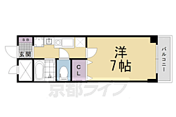 アルビーコート 2階1Kの間取り