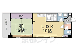ウィングシティー西洞院 1LDKの間取図画像