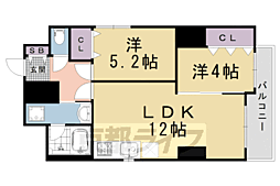 Orchid Court四条大宮 2LDKの間取図画像