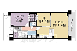 レジデンス ザ 京都東山大和大路 1SLDKの間取図画像