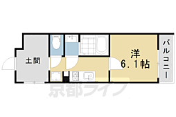 STANDZ金閣寺前 1Kの間取図画像
