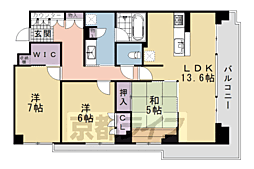 ジオ桂シェノン 3LDKの間取図画像