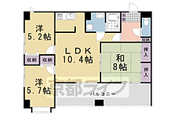 GARNETRESIDENCEkamikatsura 3LDKの間取図画像