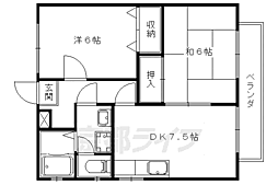 レグルスコート 2DKの間取図画像